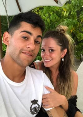 Karen Cavaller with her husband Cristian Romero.